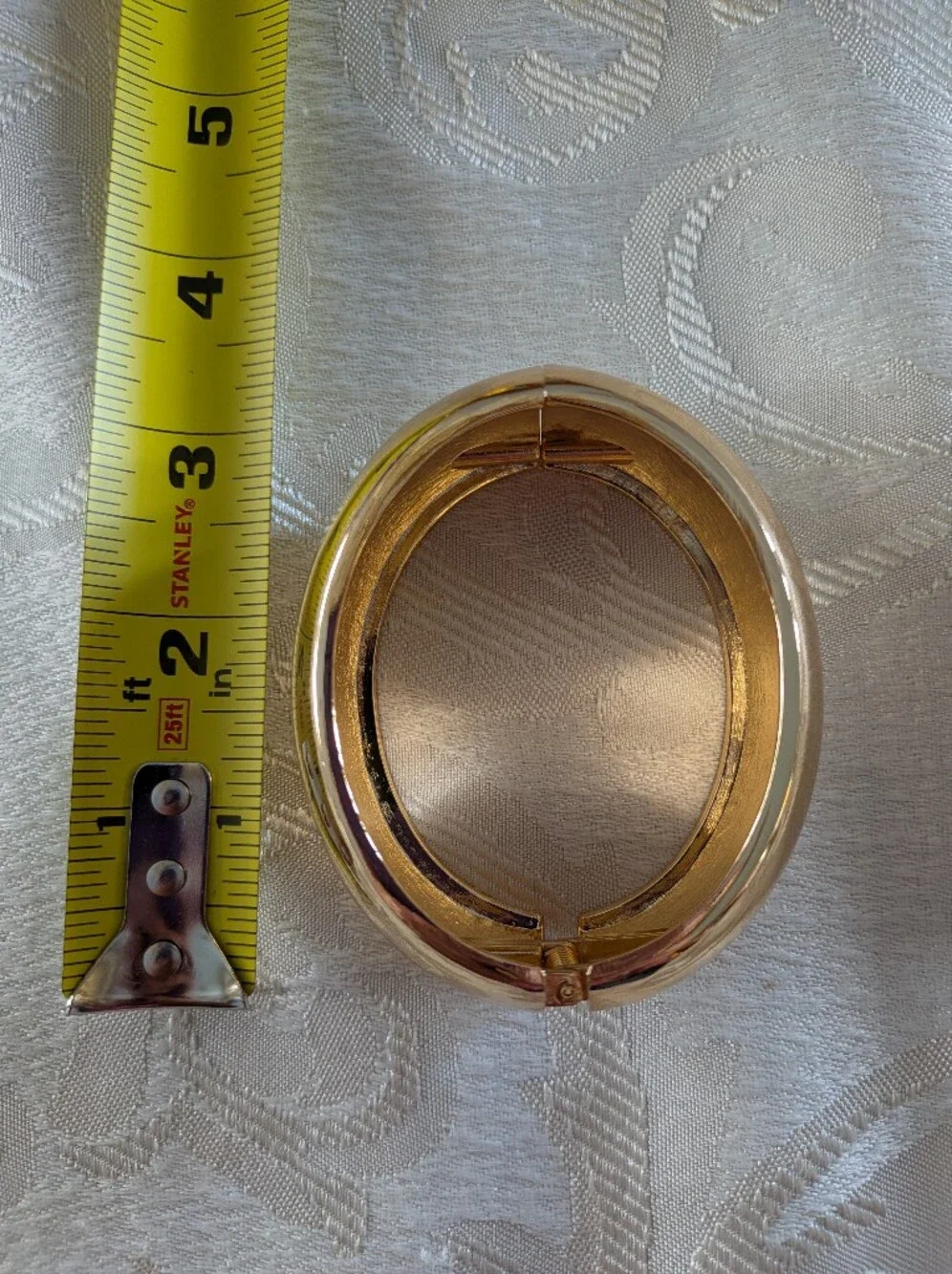 Mayamar Bold 24k Plated Gold Bangle Bracelet & Gift Bag - Picture 5 of 6